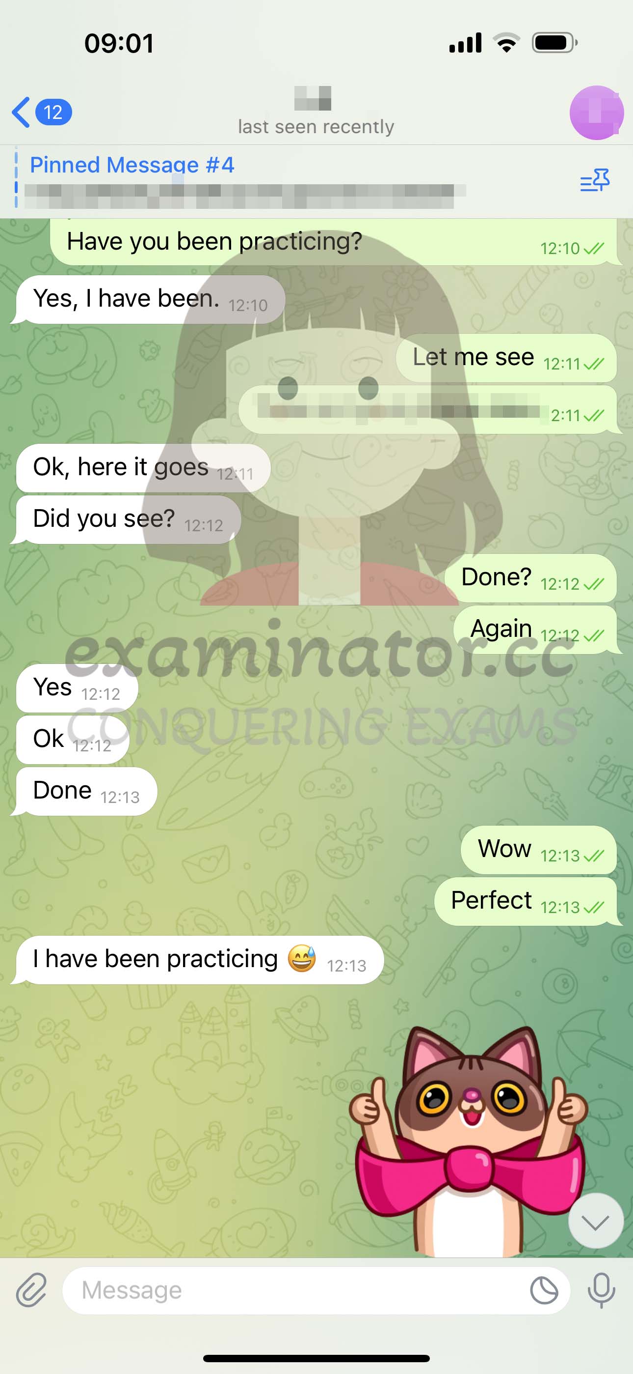 GRE代考保分成功案例#554的与客户对话截图