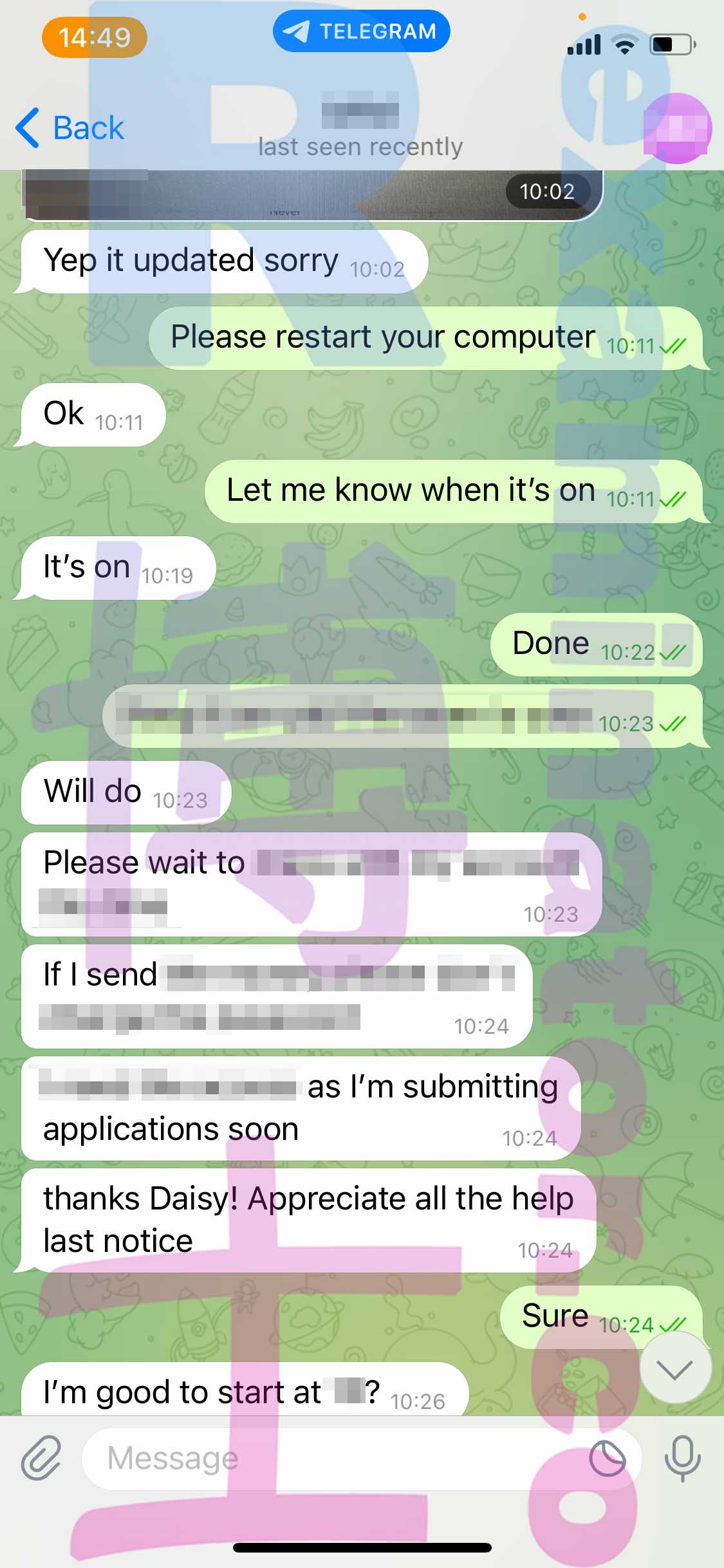 GMAT代考保分成功案例#402的与客户对话截图