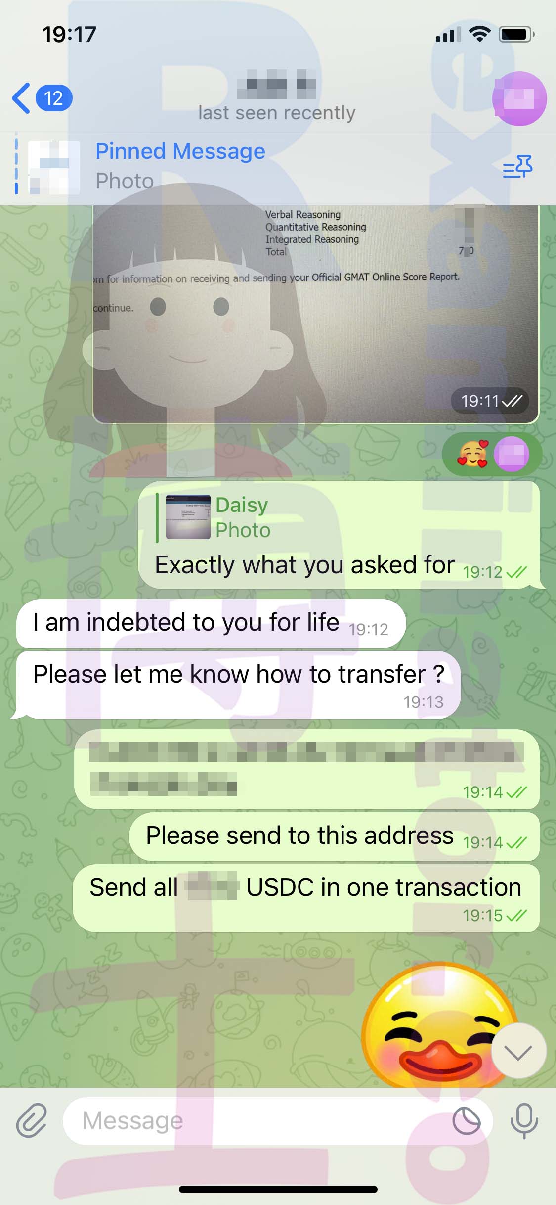 GMAT代考保分成功案例#499的与客户对话截图