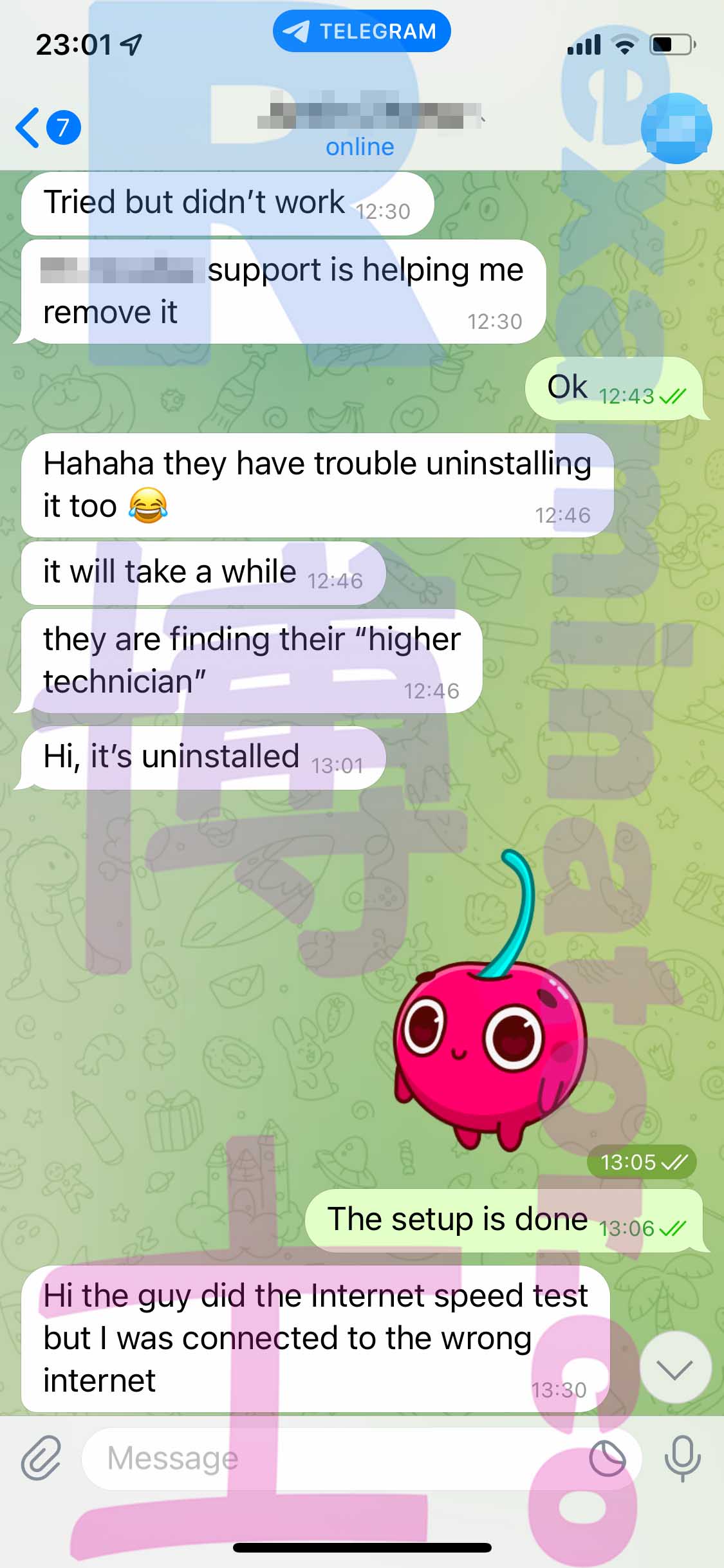 LSAT代考保分成功案例#408的与客户对话截图