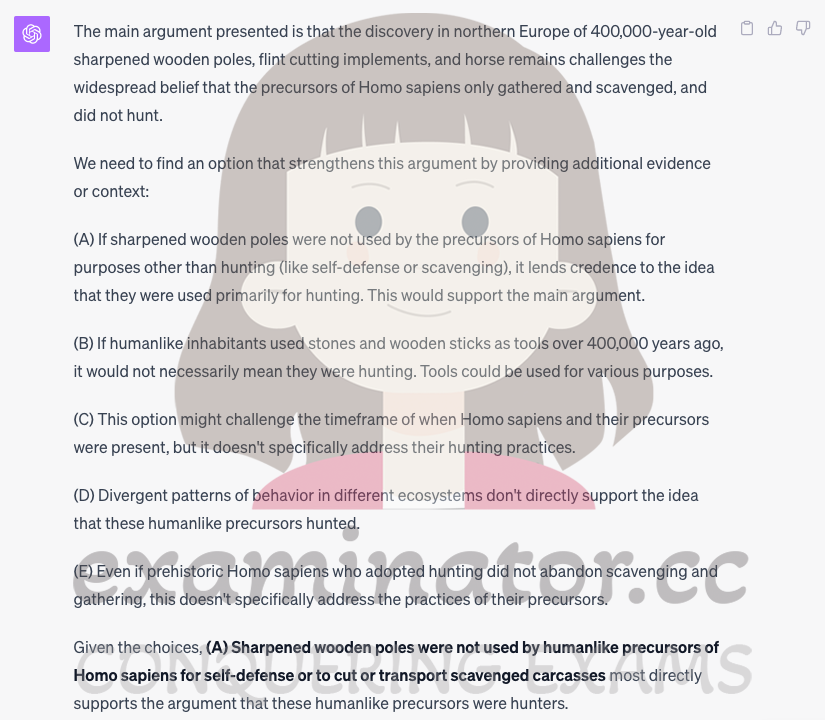Sample ChatGPT response