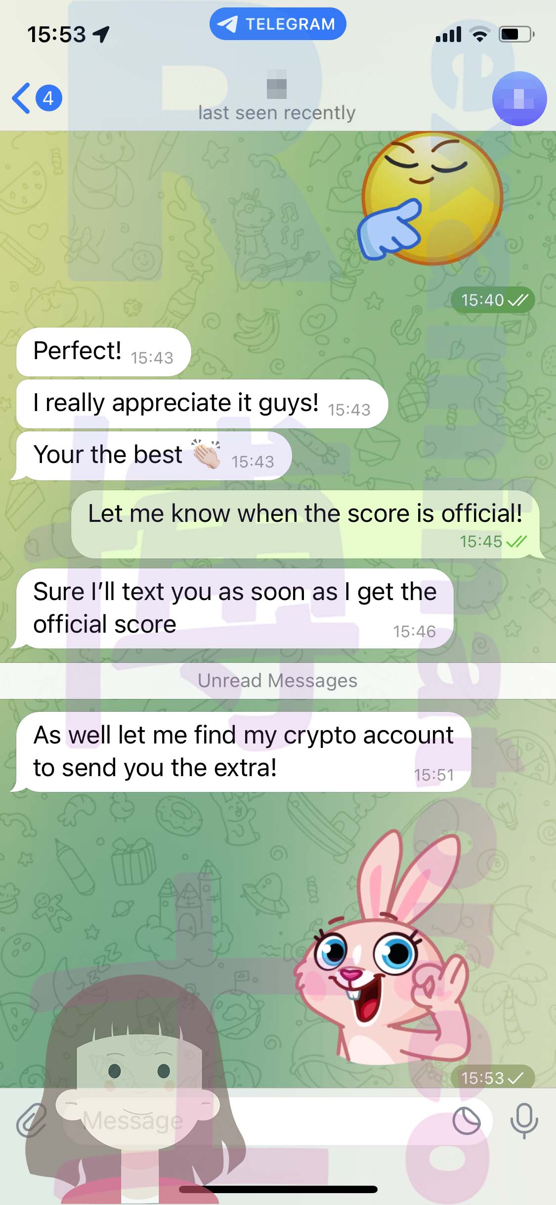 GRE代考保分成功案例#545的与客户对话截图