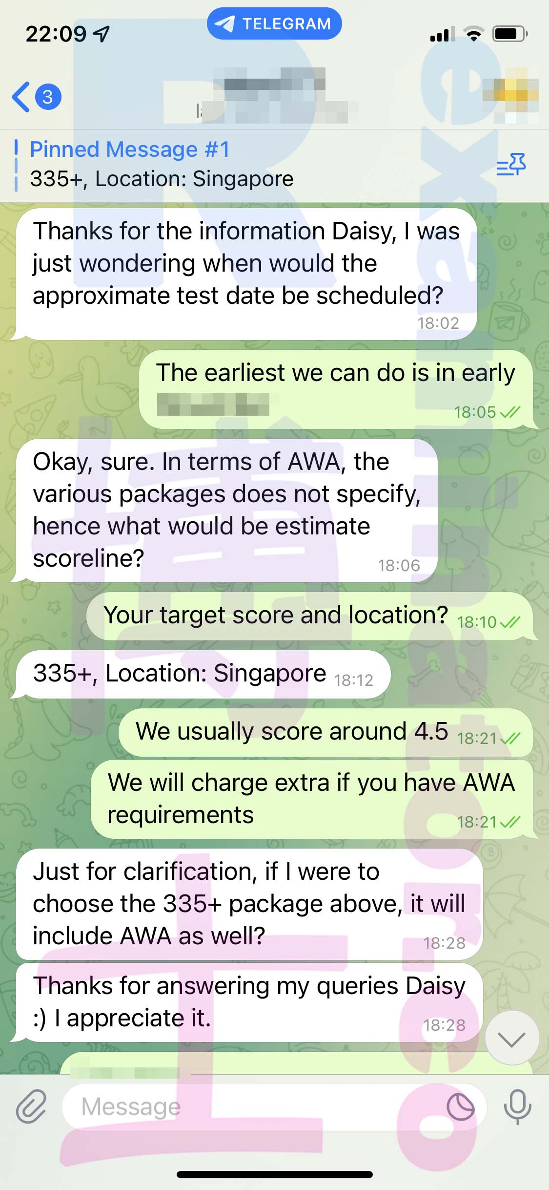 [GRE代考保分]成功案例#294的对话截图