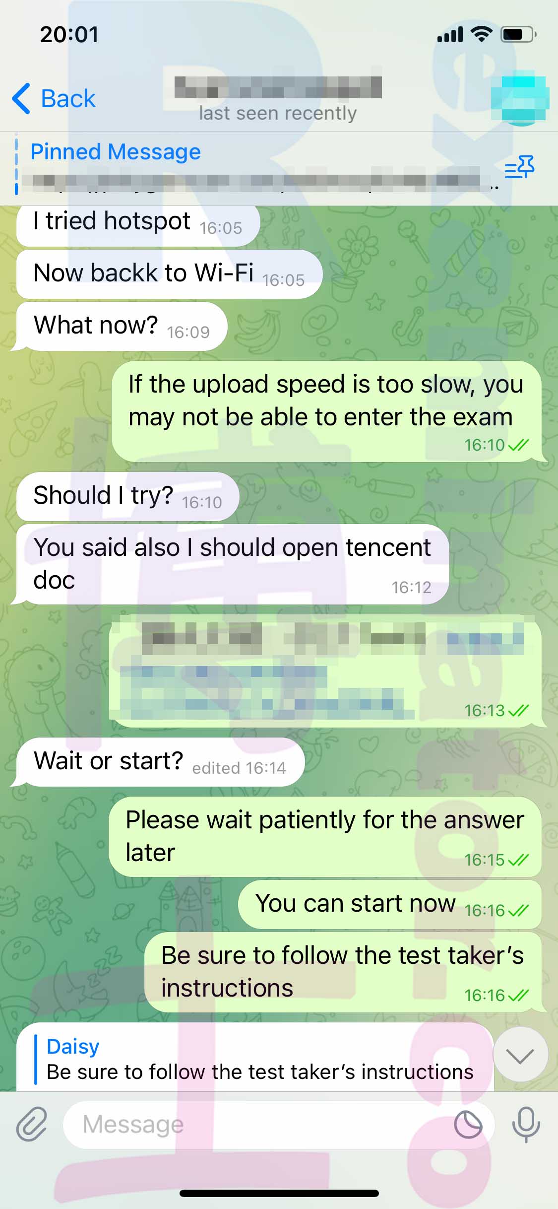 托福代考保分成功案例#486的与客户对话截图