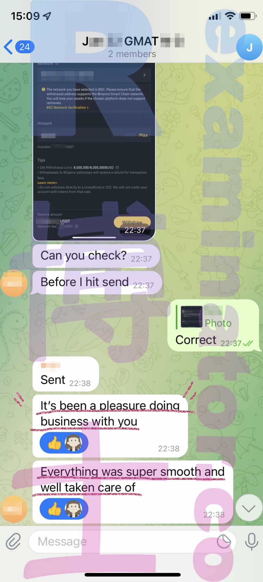 GMAT代考保分成功案例#347的与客户对话截图