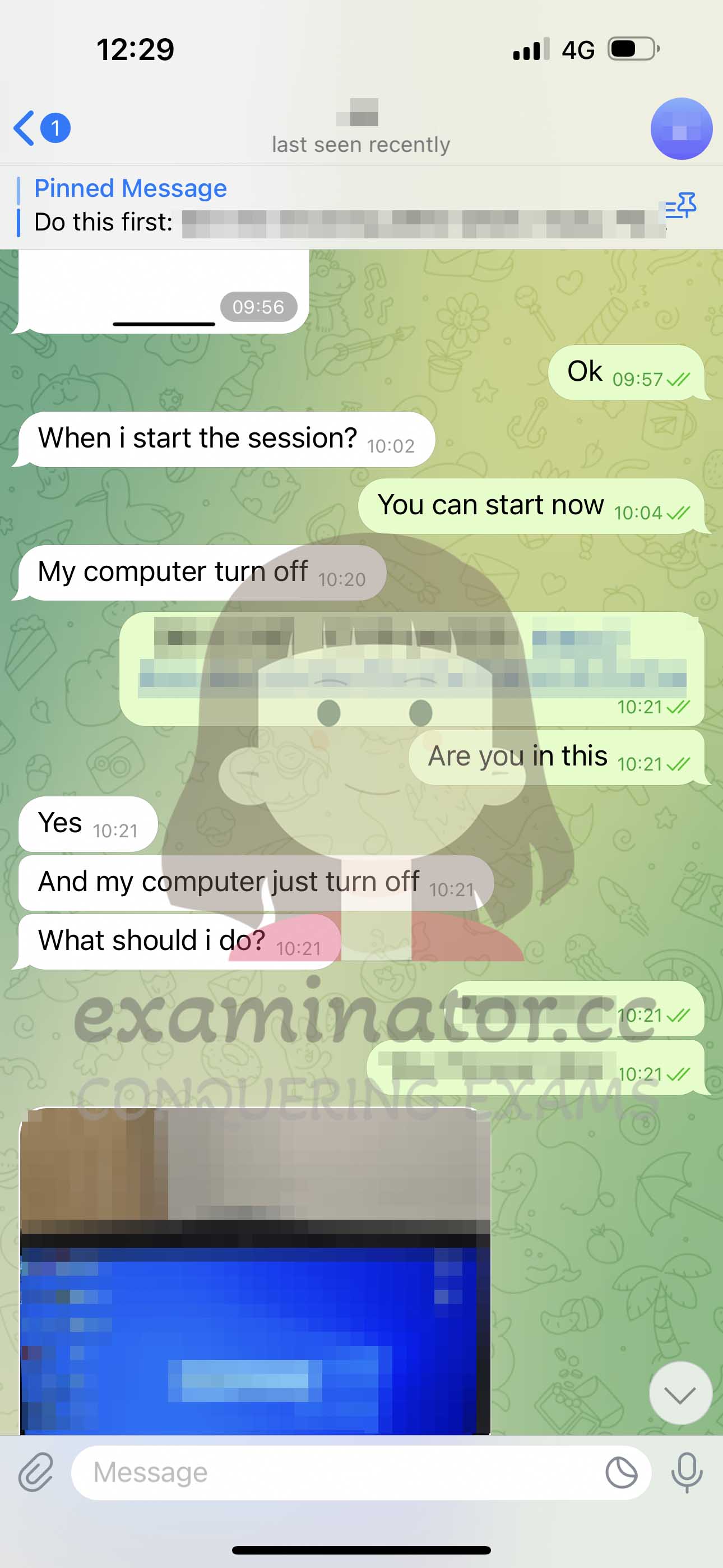 GRE代考保分成功案例#601的与客户对话截图
