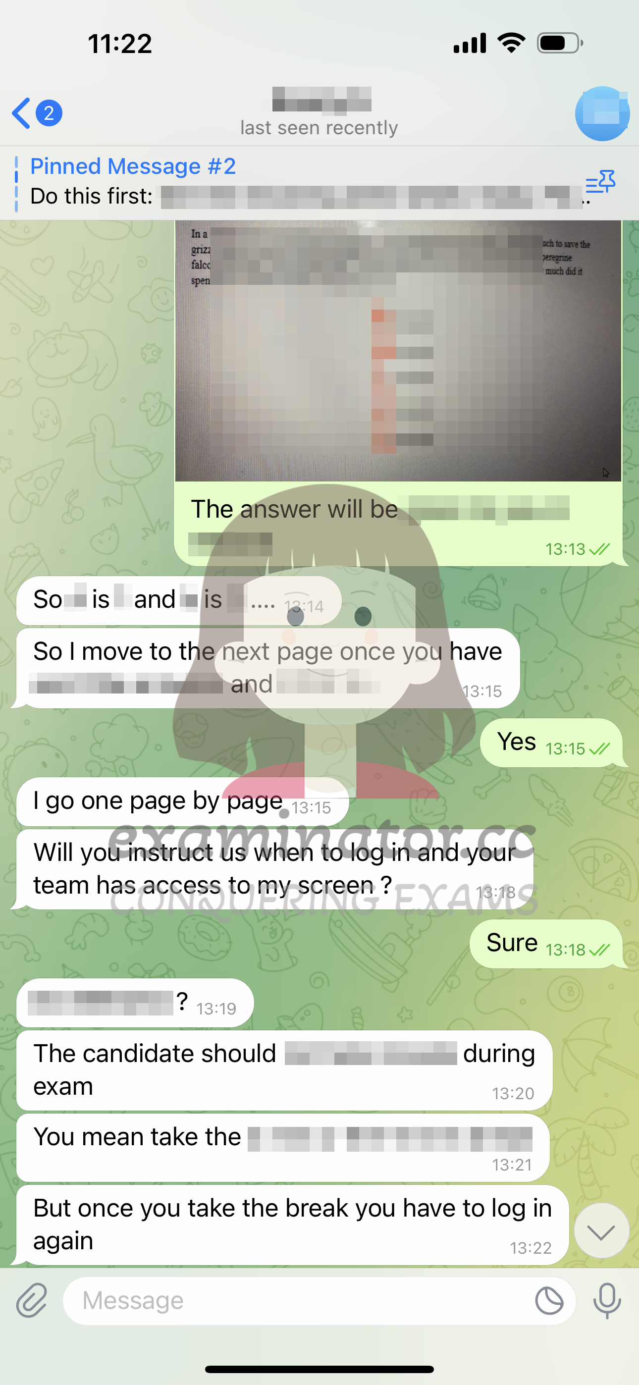 GRE代考保分成功案例#565的与客户对话截图