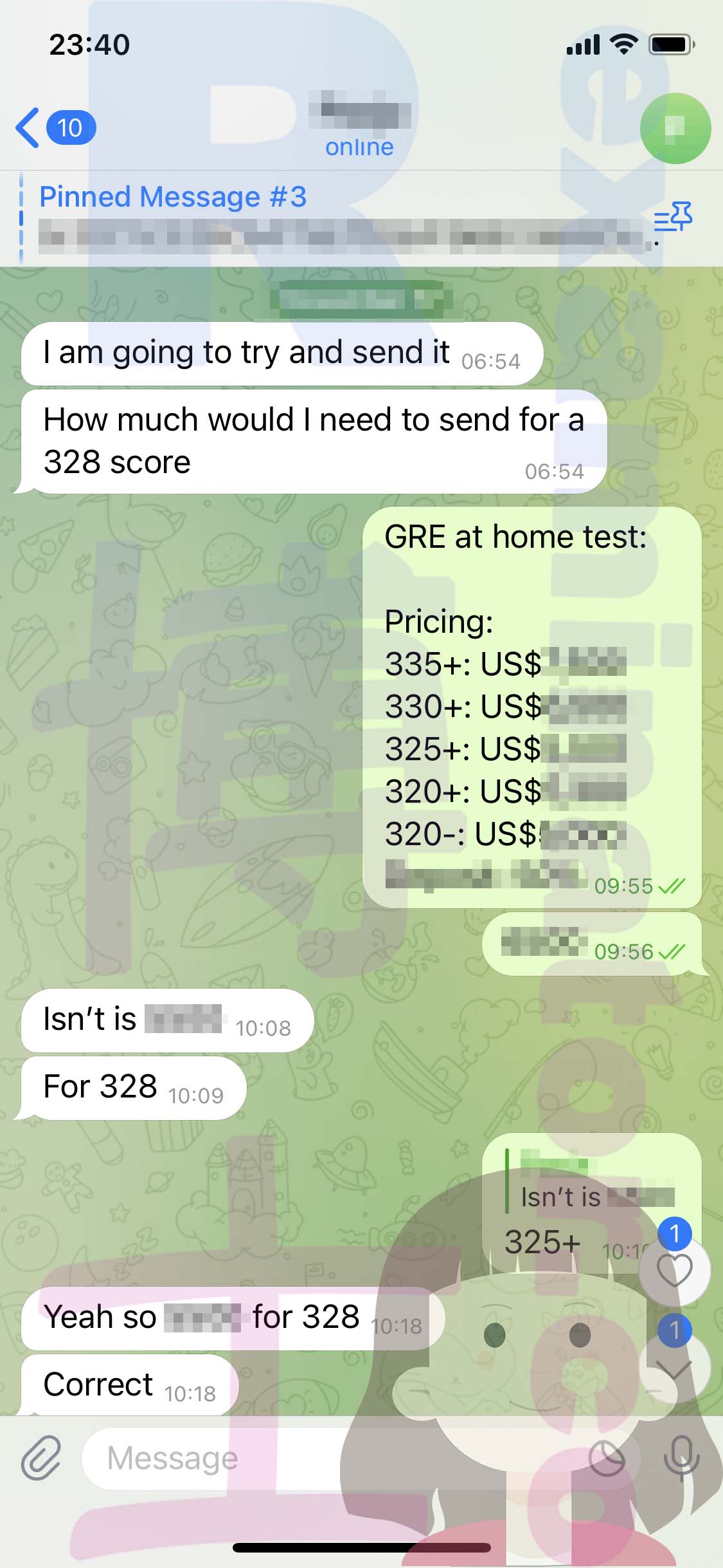 [GRE代考保分]成功案例#323的对话截图