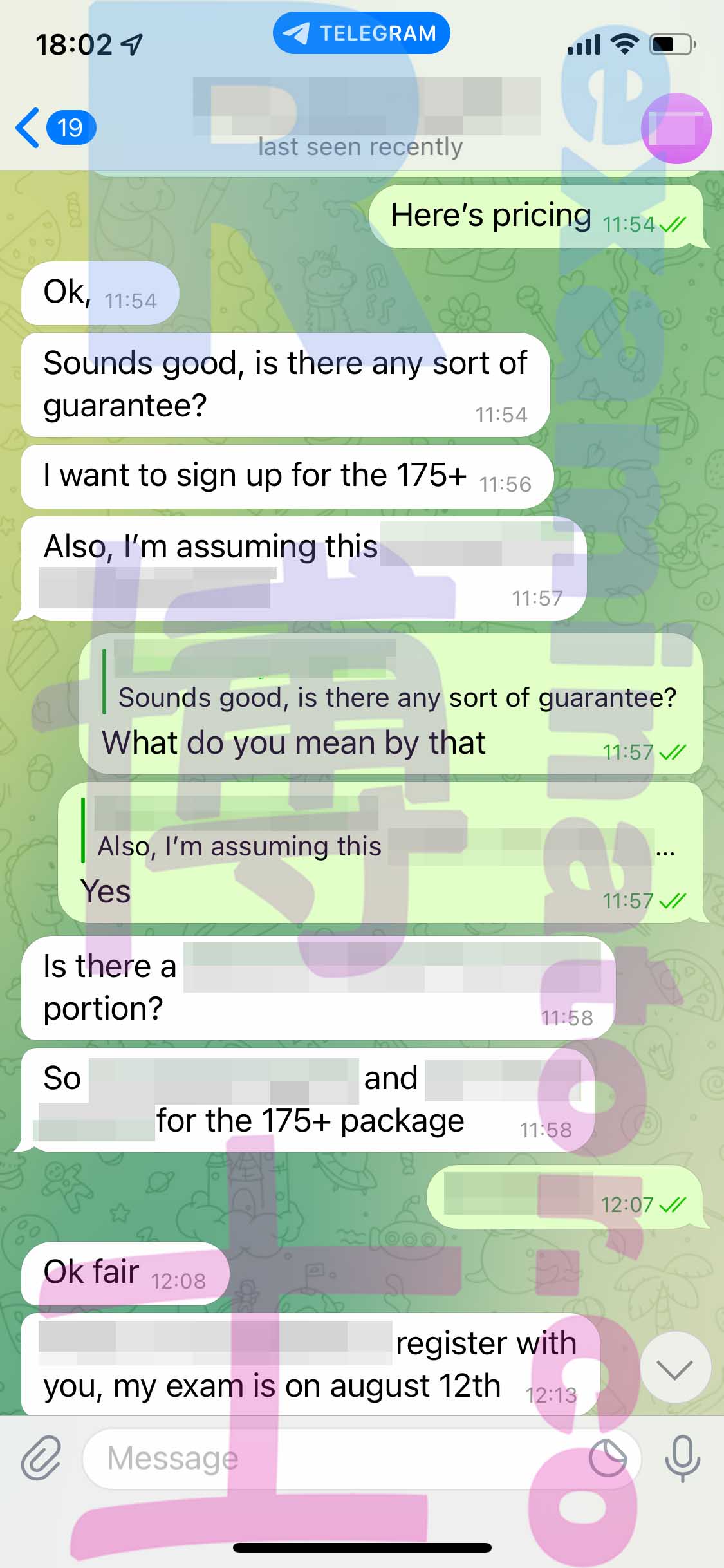 [LSAT代考保分]成功案例#219的对话截图