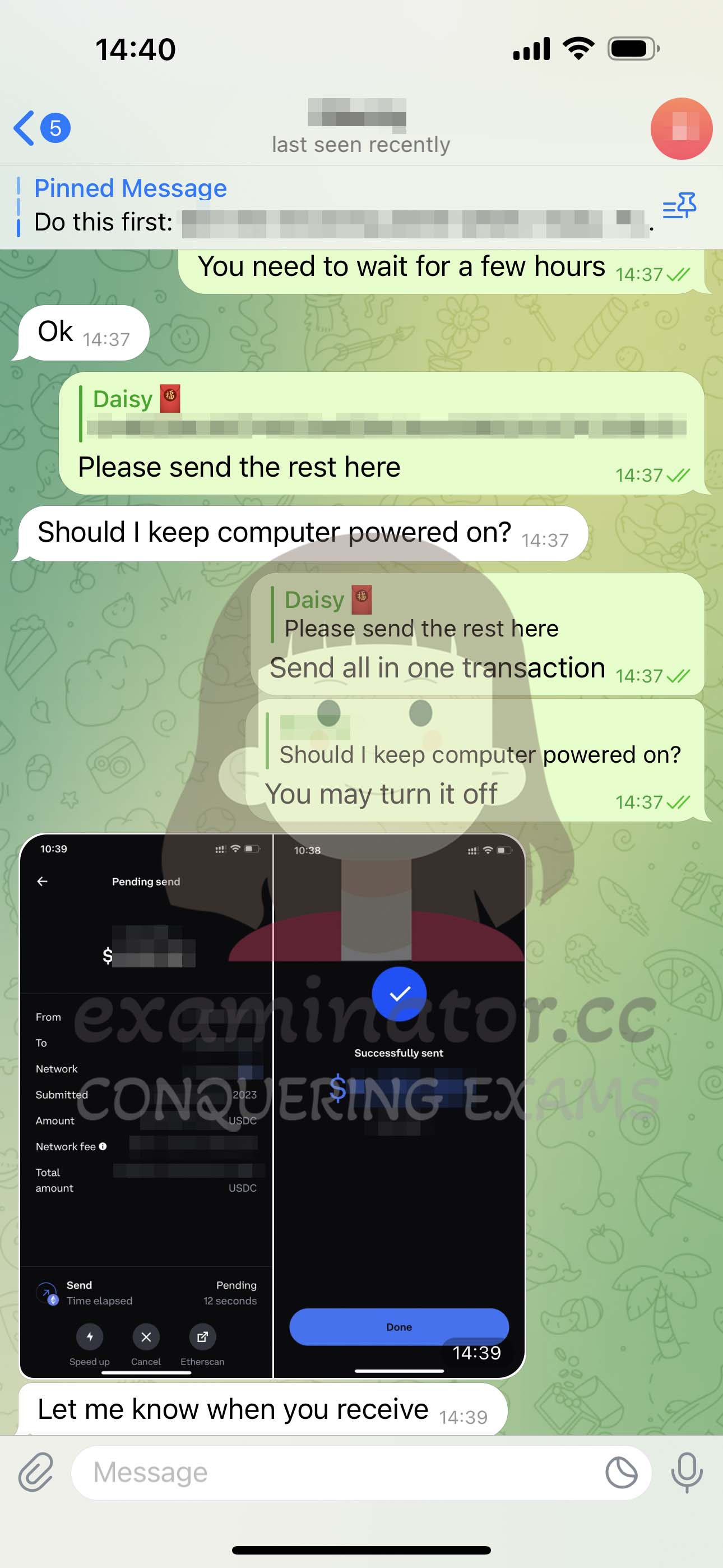 GMAT代考保分成功案例#564的与客户对话截图