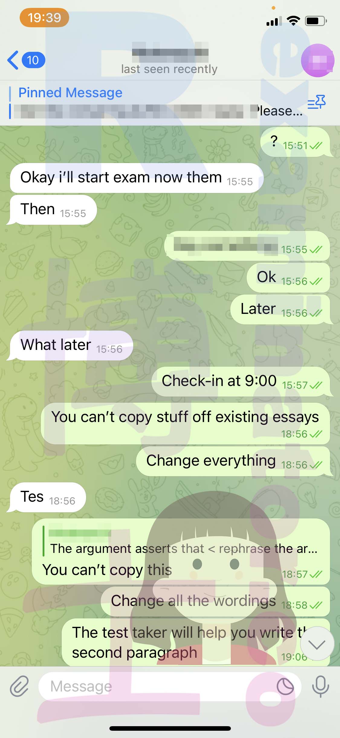 GMAT代考保分成功案例#478的与客户对话截图