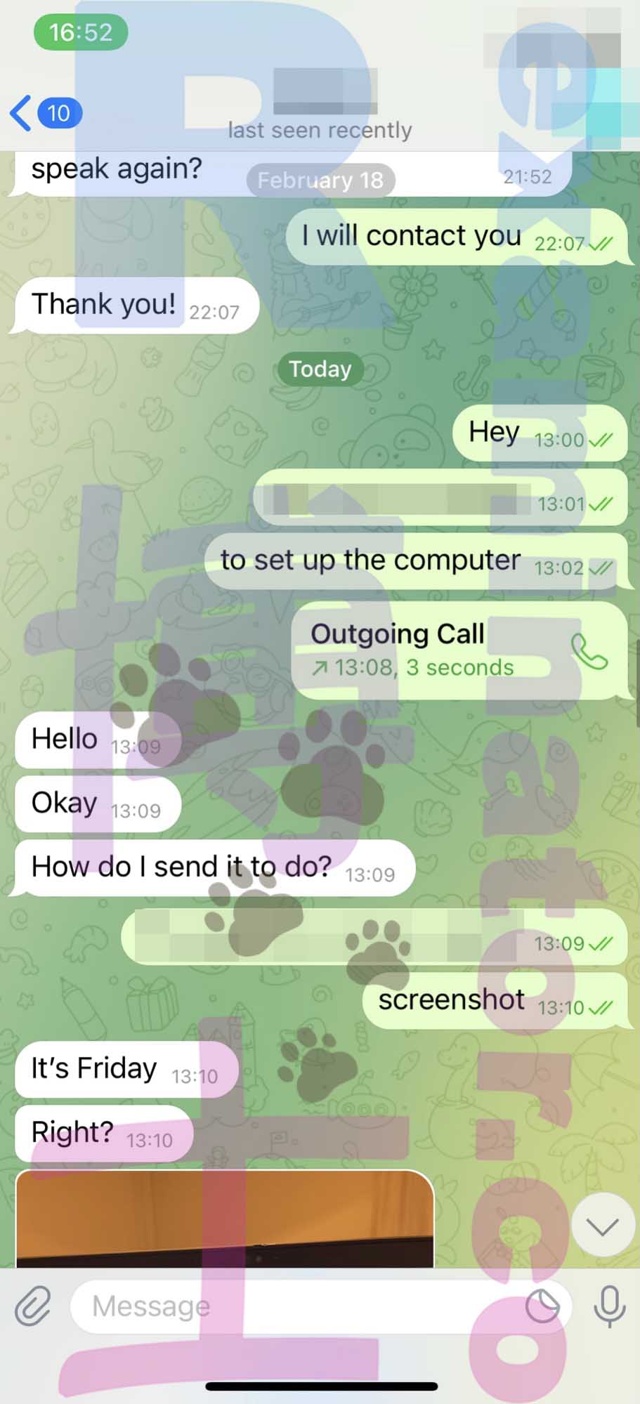 GRE代考保分成功案例#277的与客户对话截图