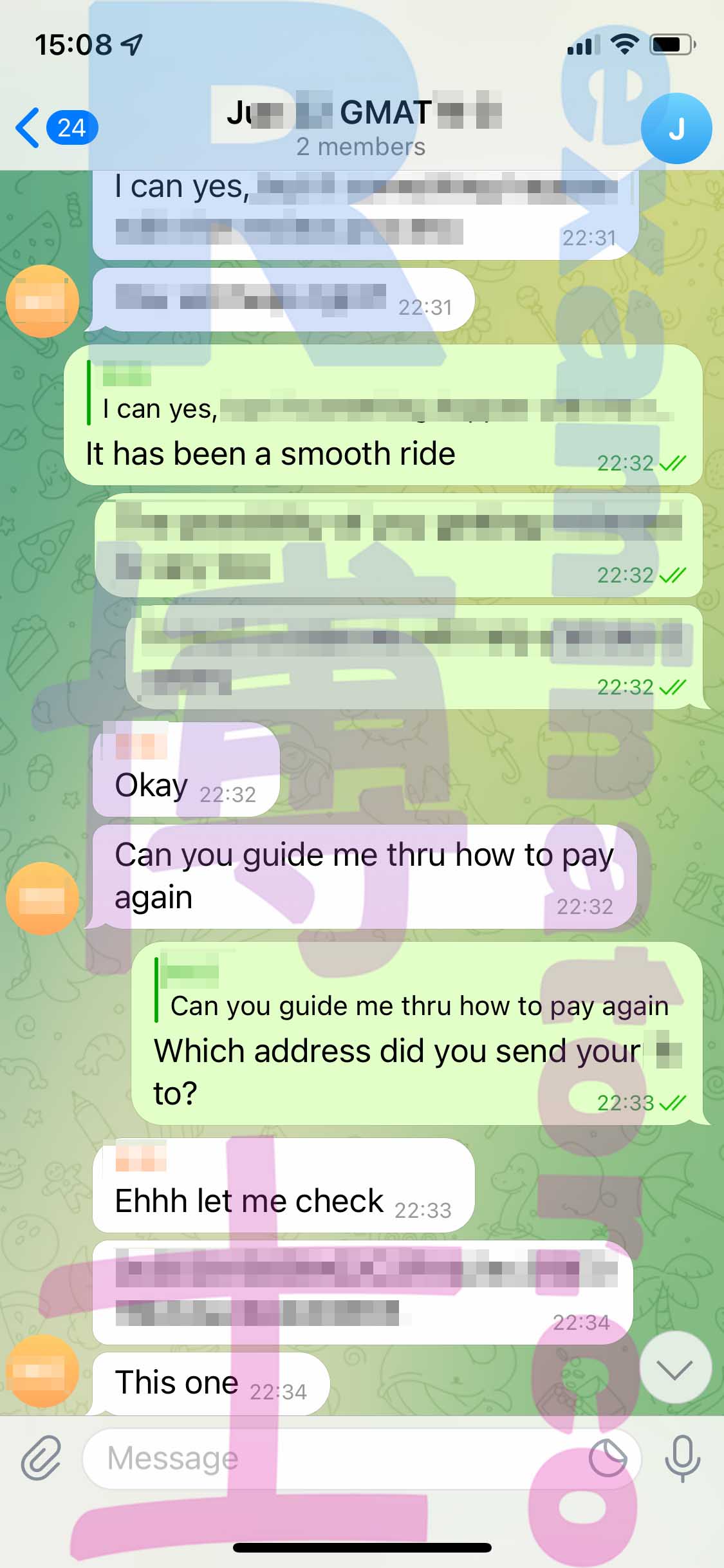 GMAT代考保分成功案例#347的与客户对话截图