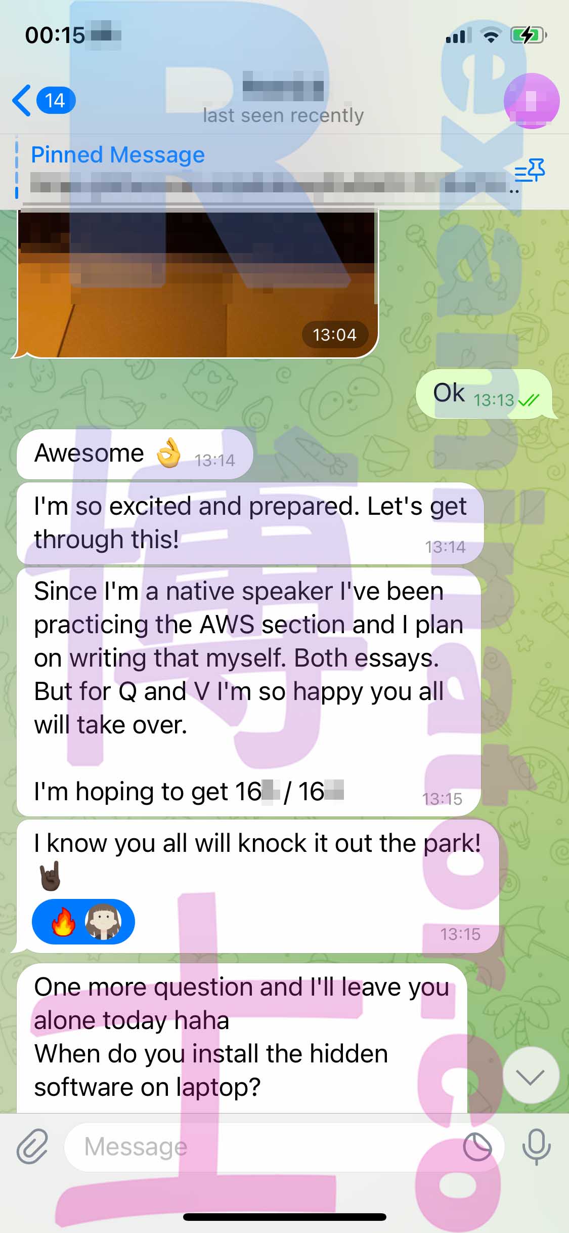 GRE代考保分成功案例#453的与客户对话截图