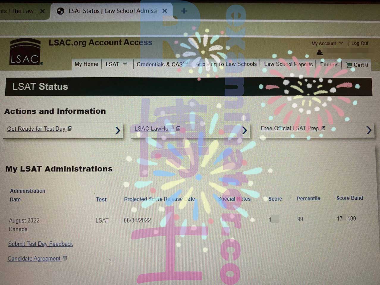 LSAT 17X Scores are in! "Finally got this over with!"