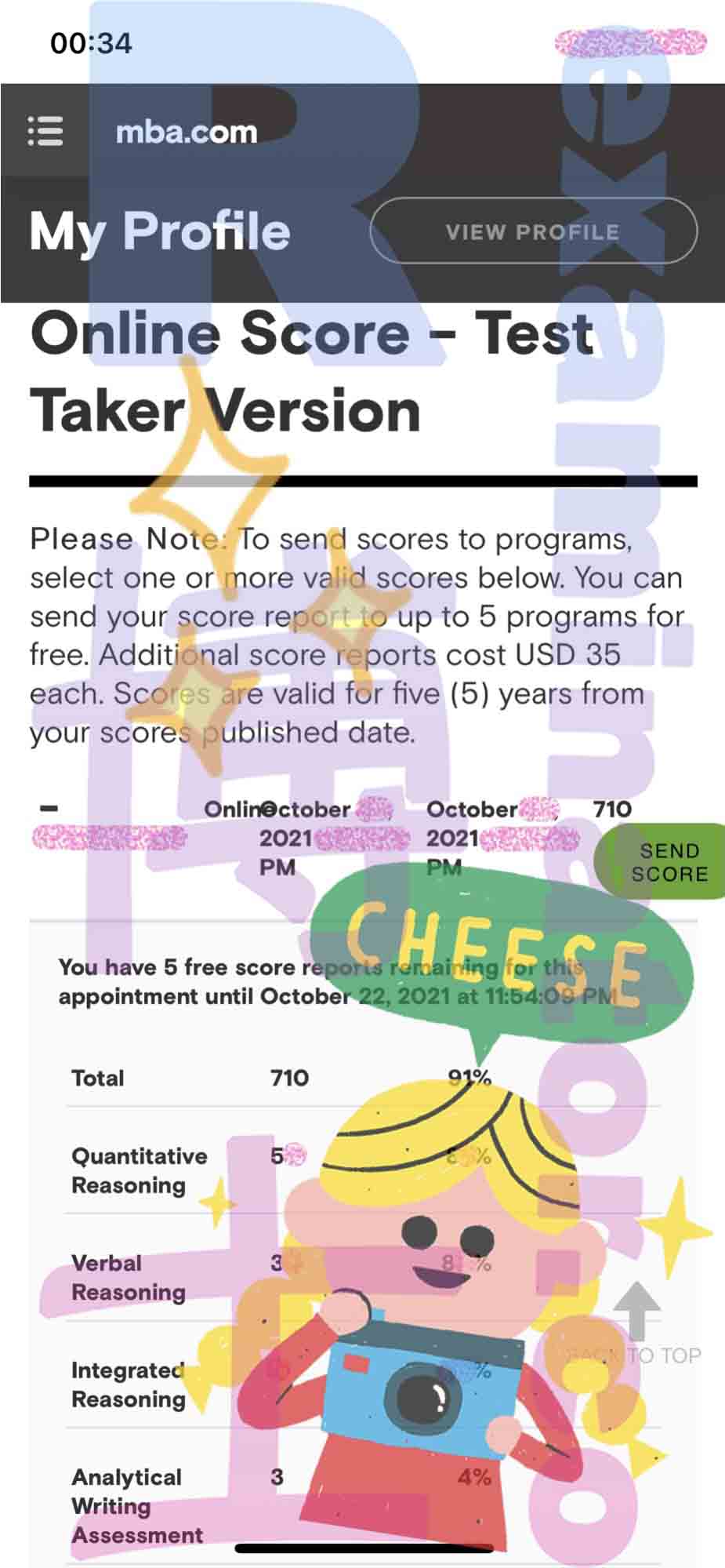 GMAT Online score of 710 officially released! Congratulations to the young man from Macau 🇲🇴 for perfectly controlling the essay score.
