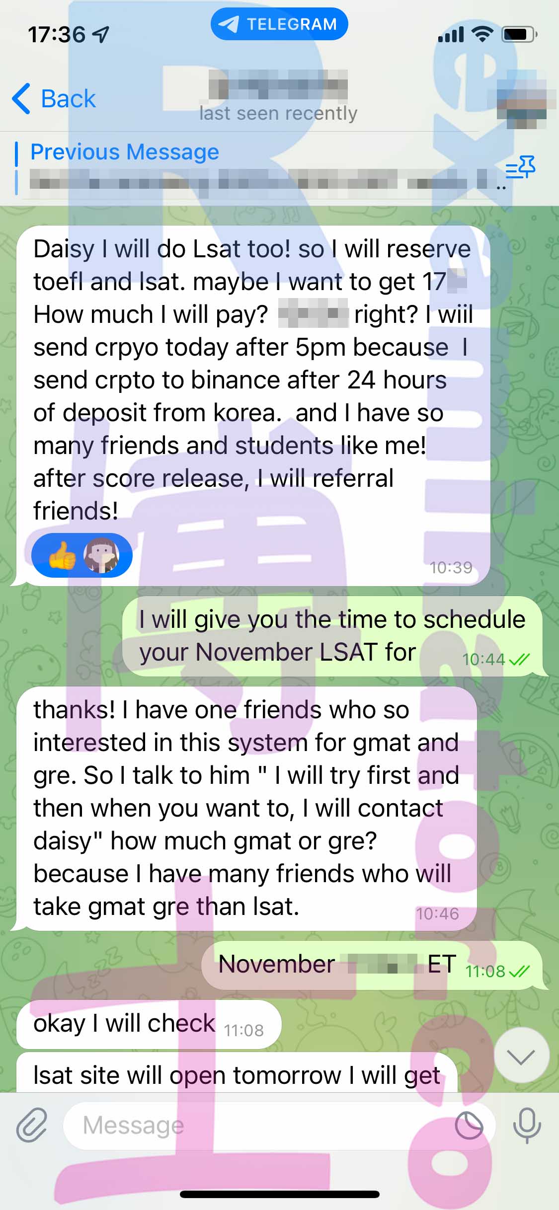[代考保分动态]成功案例#262的对话截图