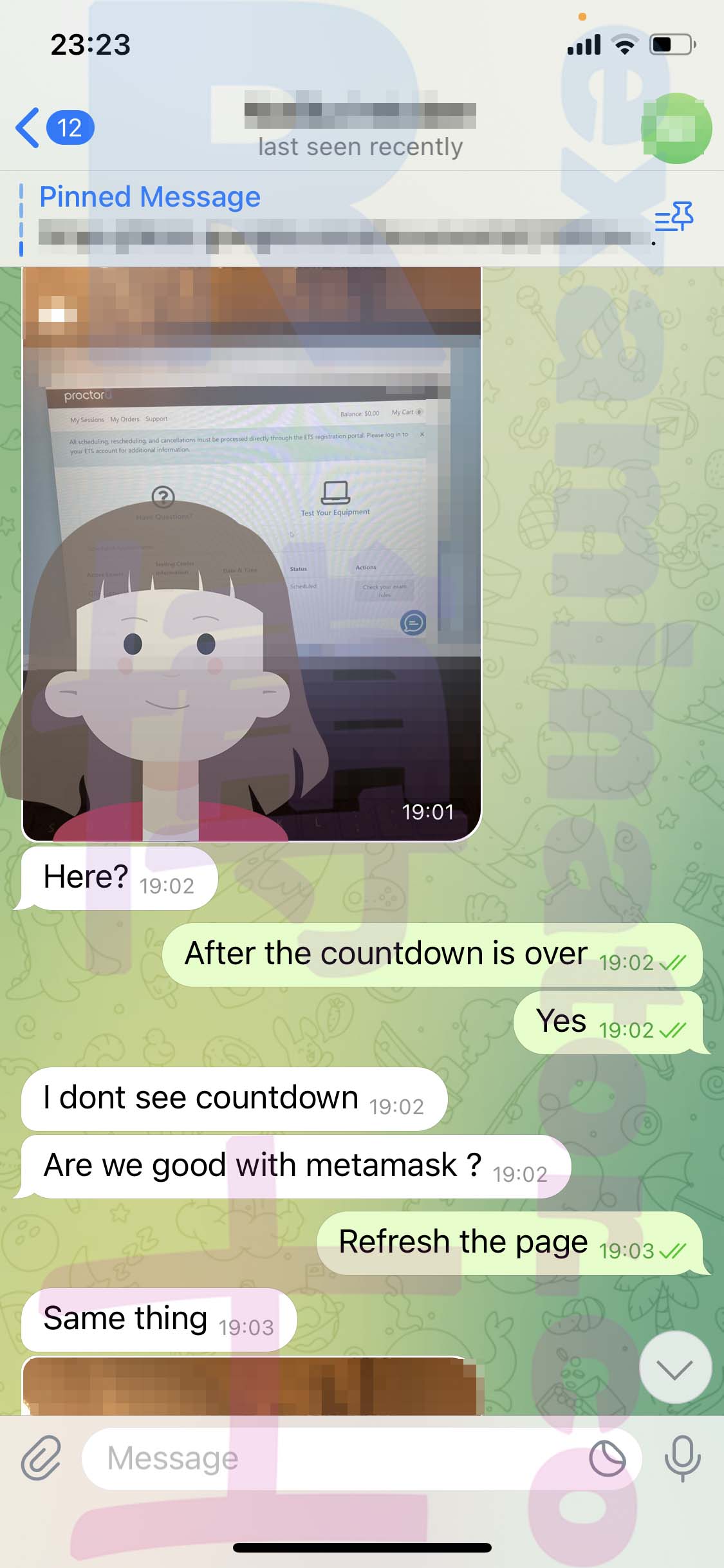 GRE代考保分成功案例#532的与客户对话截图