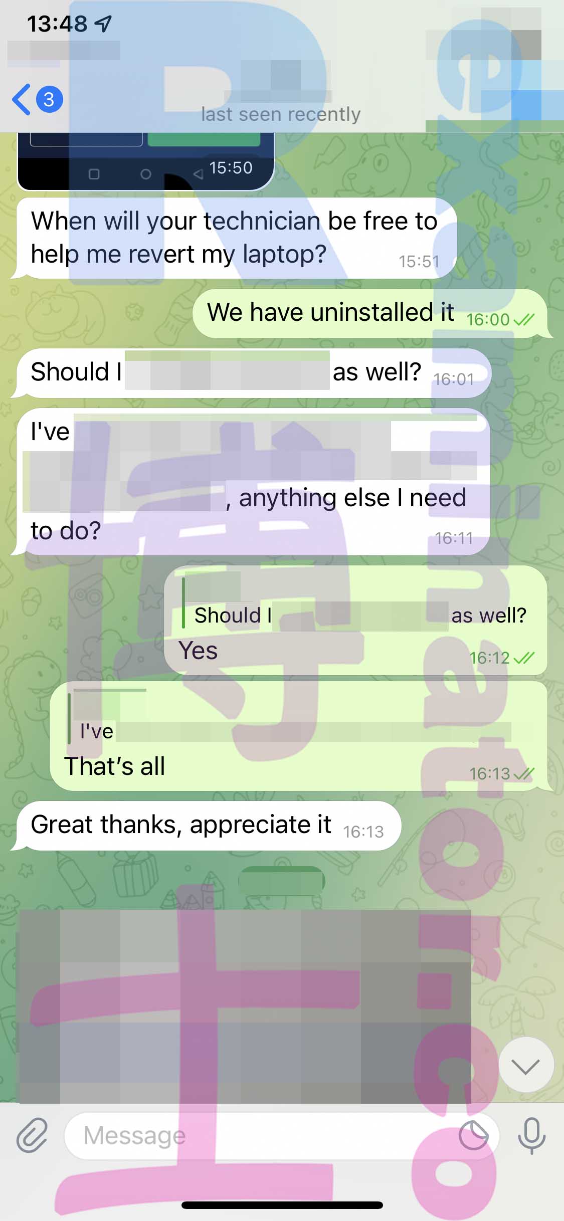 GRE代考保分成功案例#328的与客户对话截图