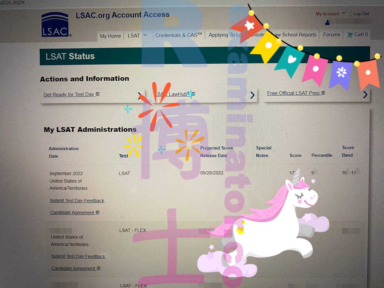 September LSAT score released! 17X🎉