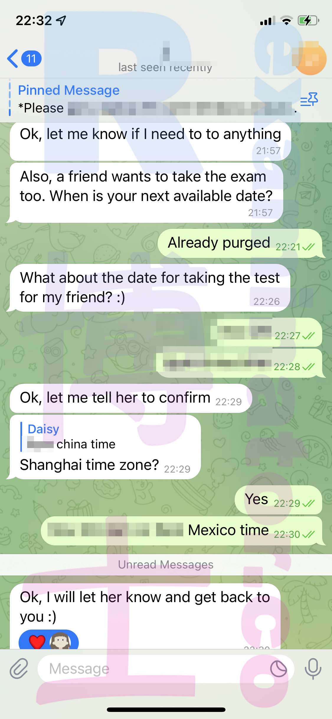 GMAT代考保分成功案例#459的与客户对话截图