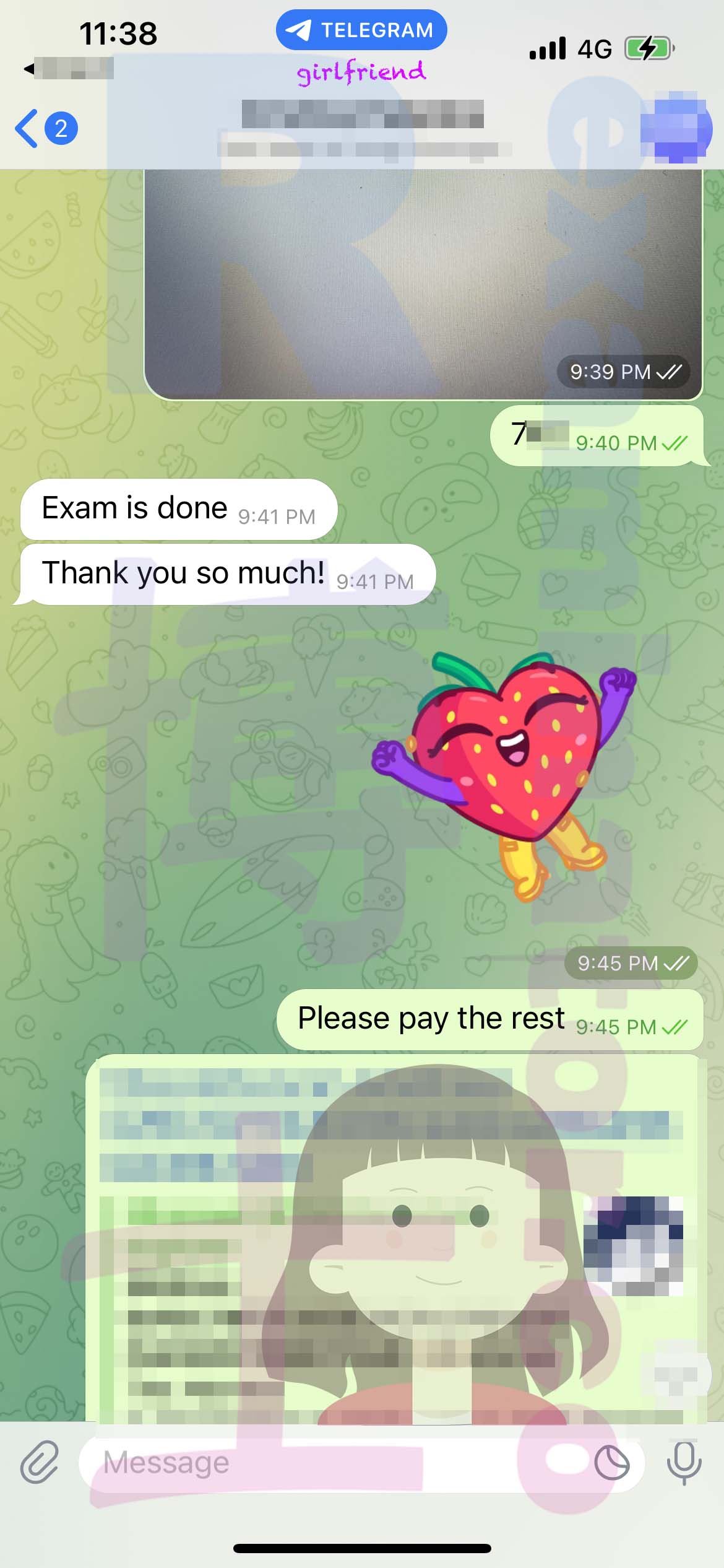 GMAT代考保分成功案例#473的与客户对话截图