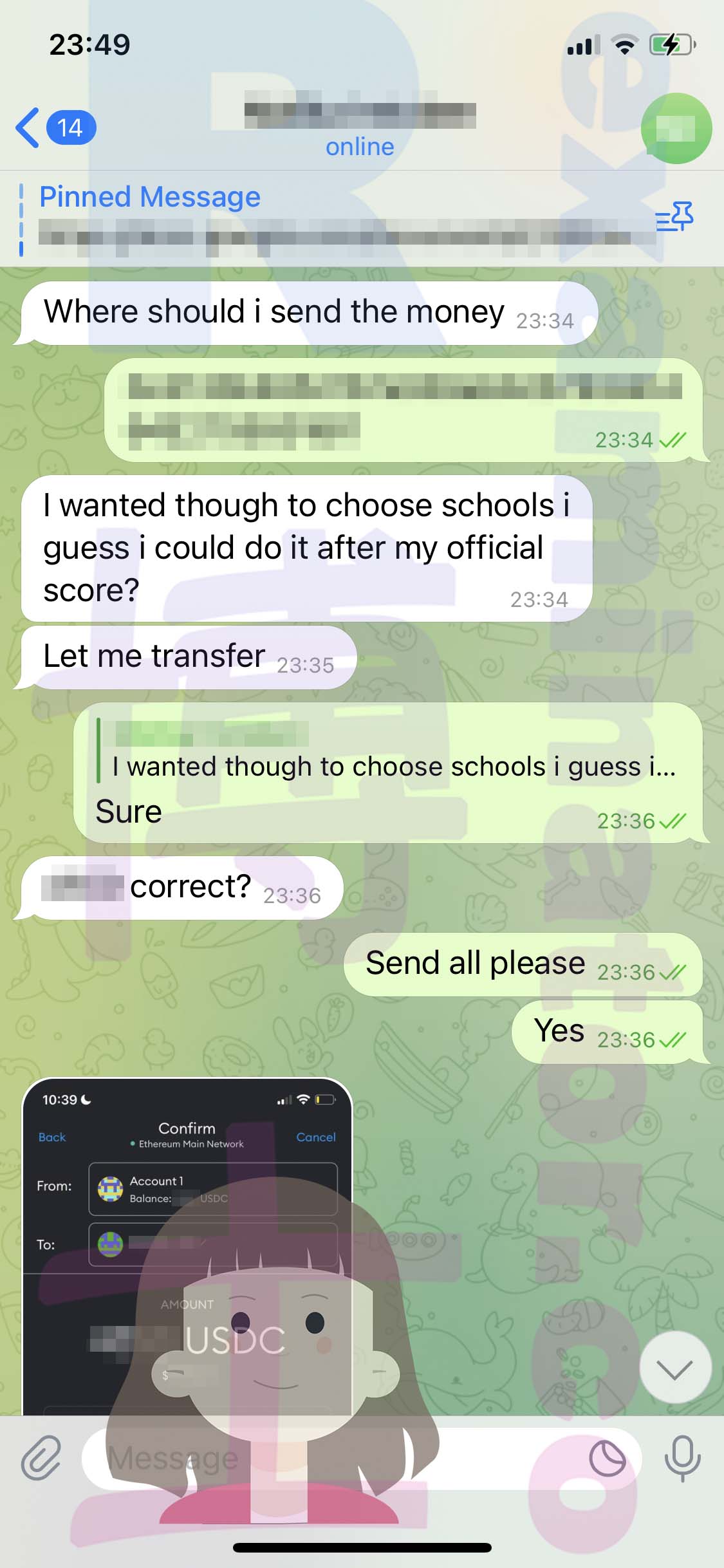 GRE代考保分成功案例#532的与客户对话截图