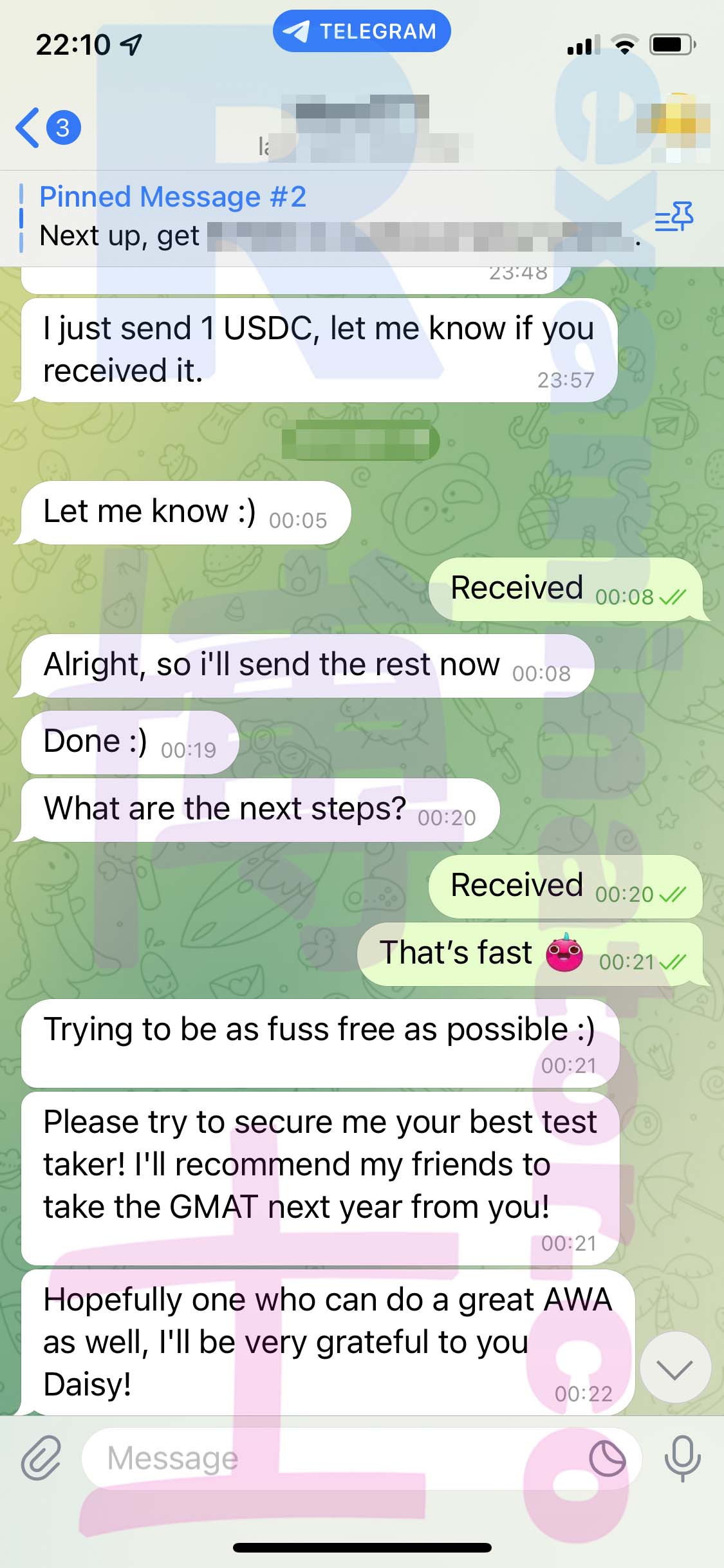 [GRE代考保分]成功案例#294的对话截图