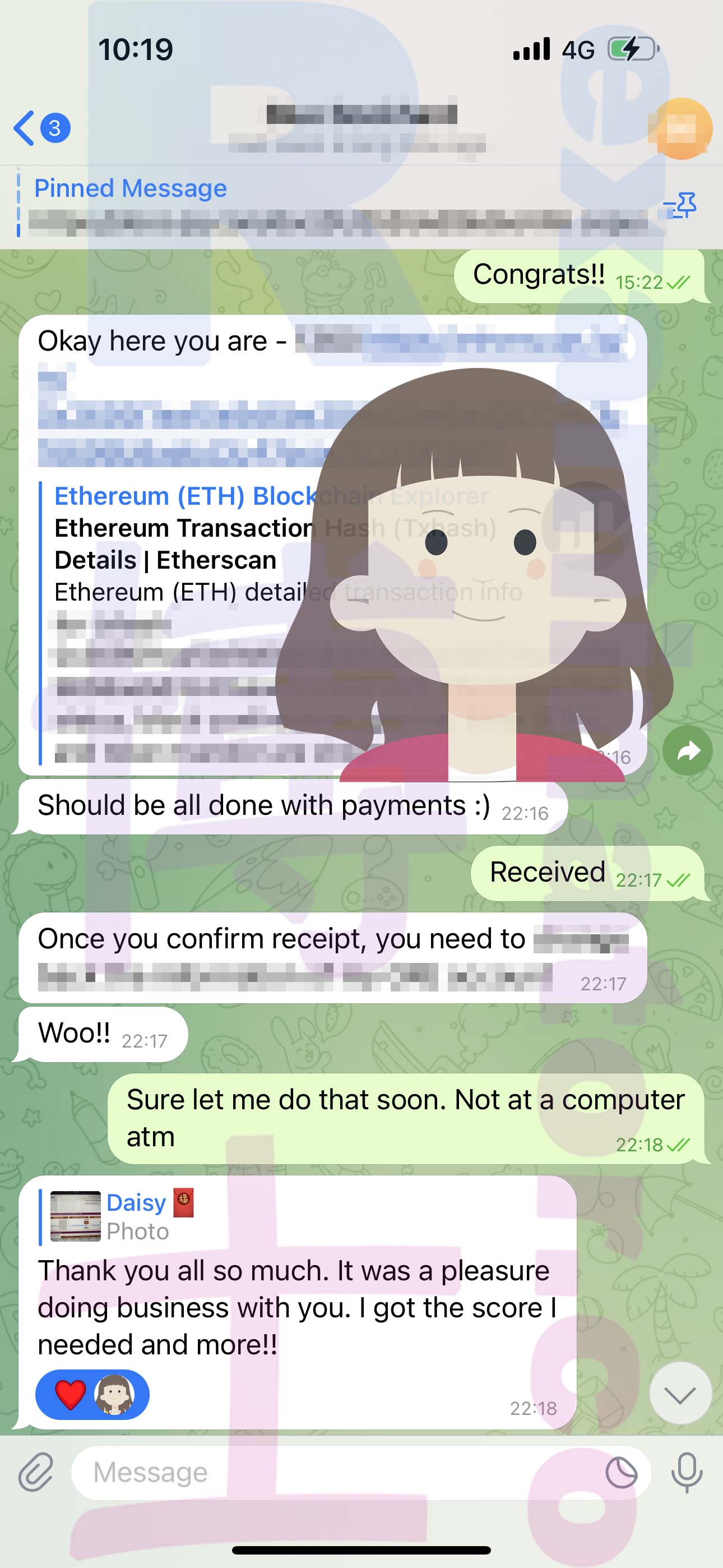 GRE代考保分成功案例#507的与客户对话截图
