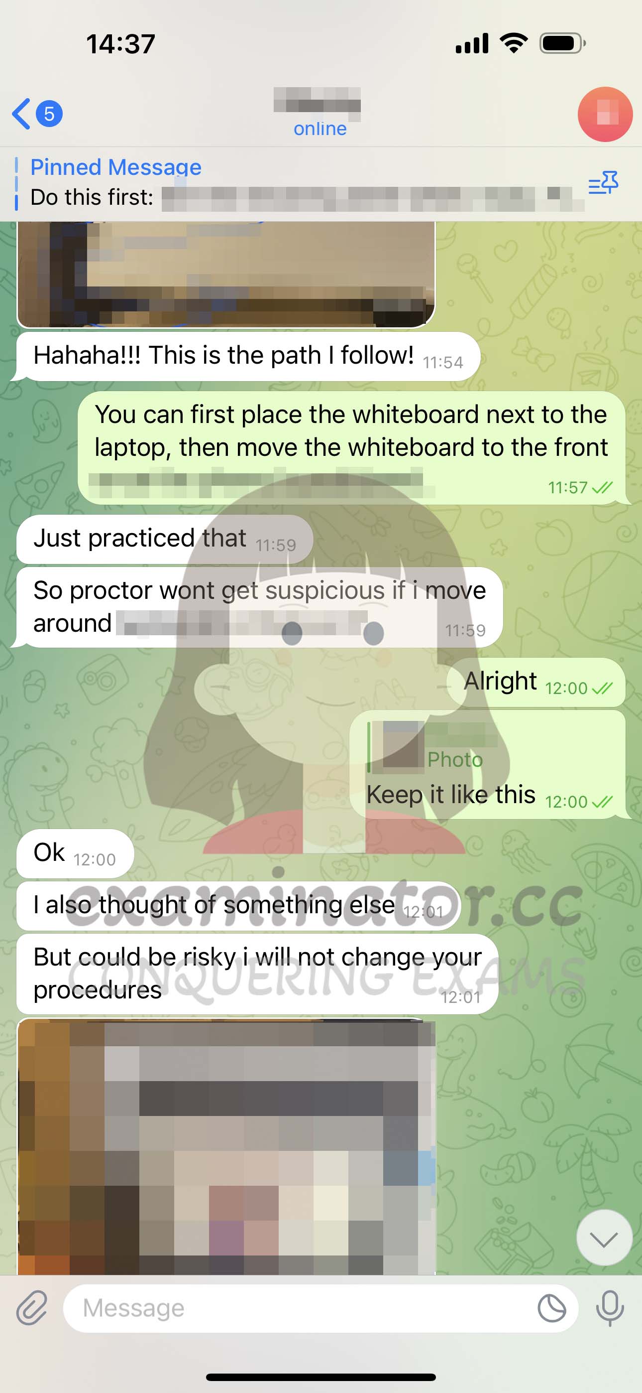 GMAT代考保分成功案例#564的与客户对话截图