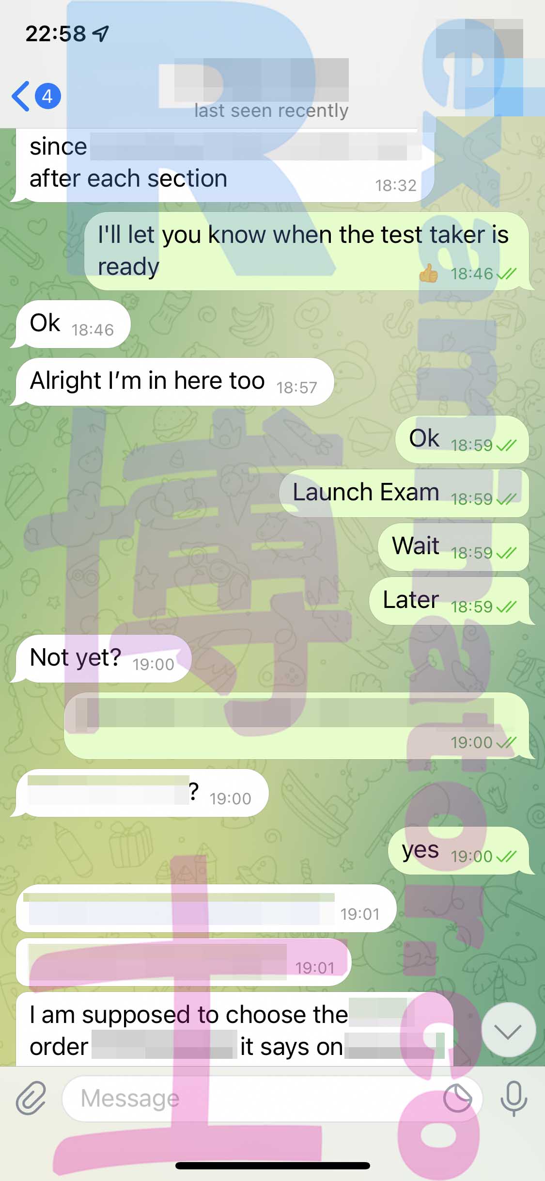 GMAT代考保分成功案例#323的与客户对话截图