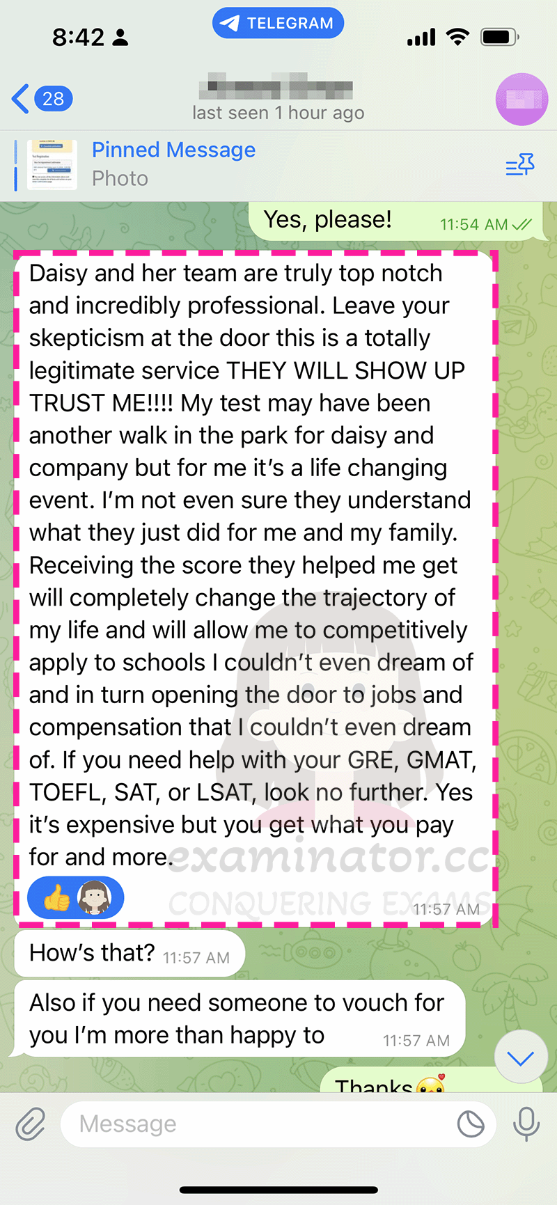 examinator.cc gre cheating vouch