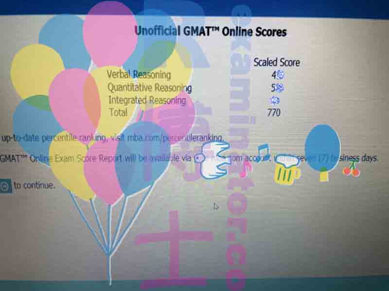 Examination Record: Another high score of 770! Flash exits during the exam are an old issue with the GMAT. Don't get too nervous if it happens.
