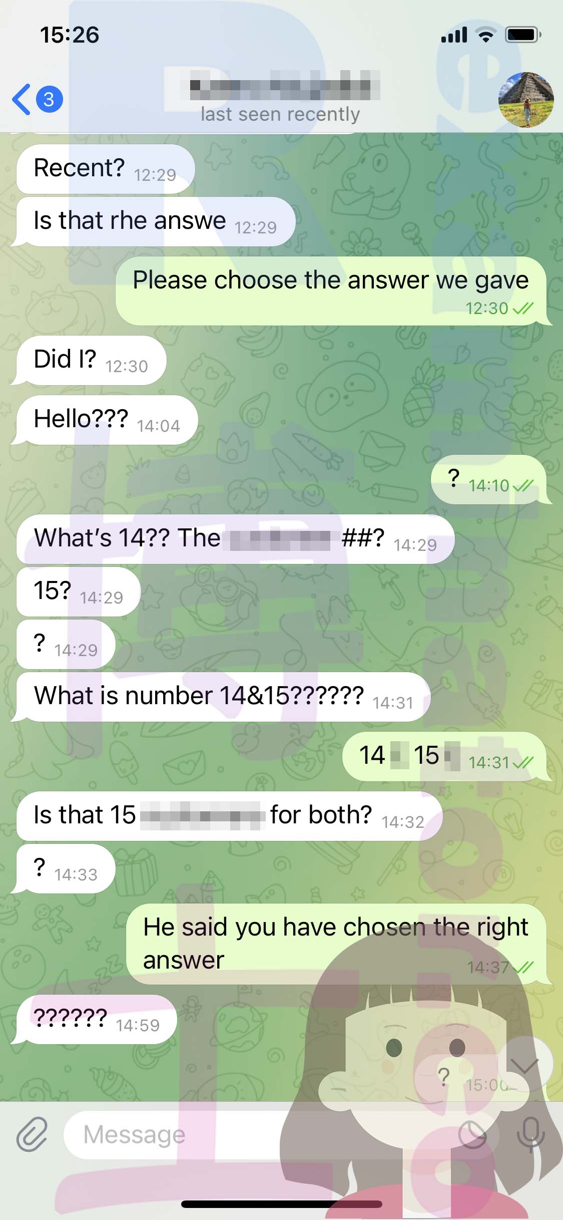 GRE代考保分成功案例#528的与客户对话截图