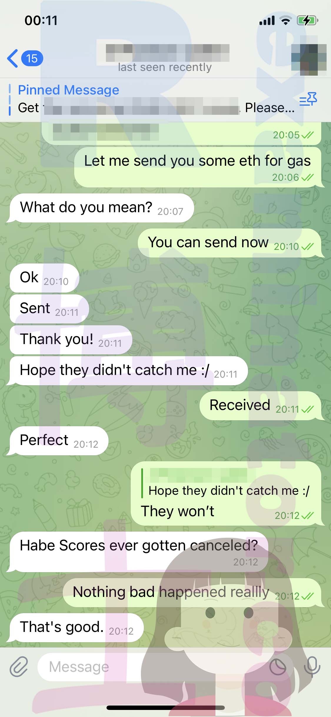 GRE代考保分成功案例#521的与客户对话截图