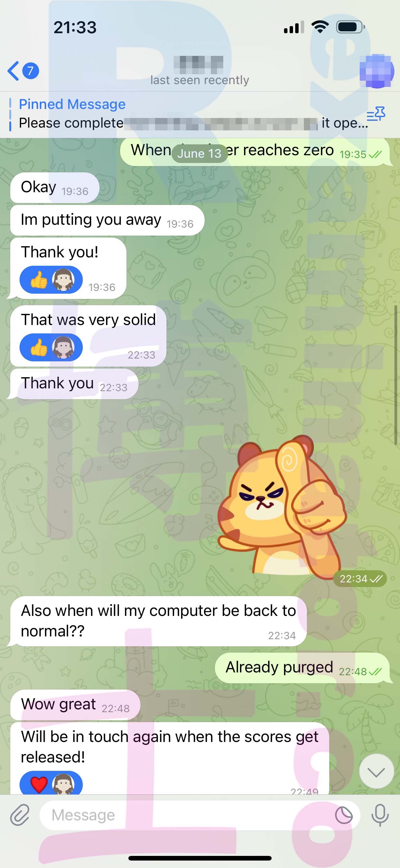 LSAT代考保分成功案例#549的与客户对话截图