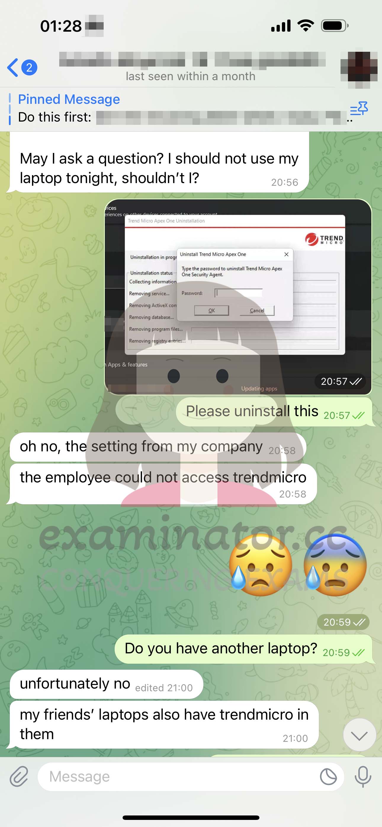 GMAT代考保分成功案例#589的与客户对话截图