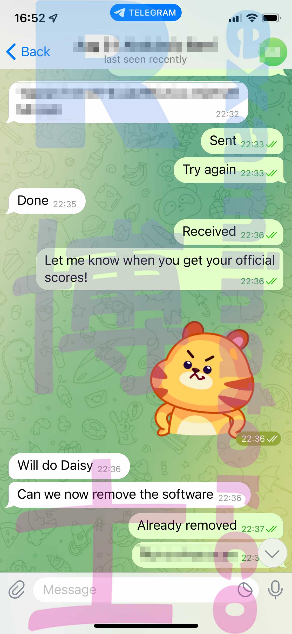 GMAT代考保分成功案例#399的与客户对话截图