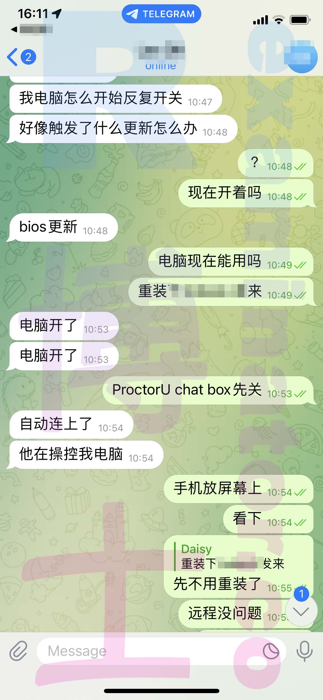 GRE代考保分成功案例#458的与客户对话截图