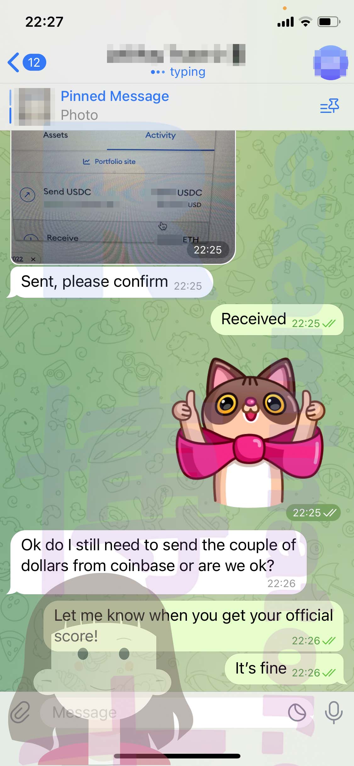GRE代考保分成功案例#523的与客户对话截图
