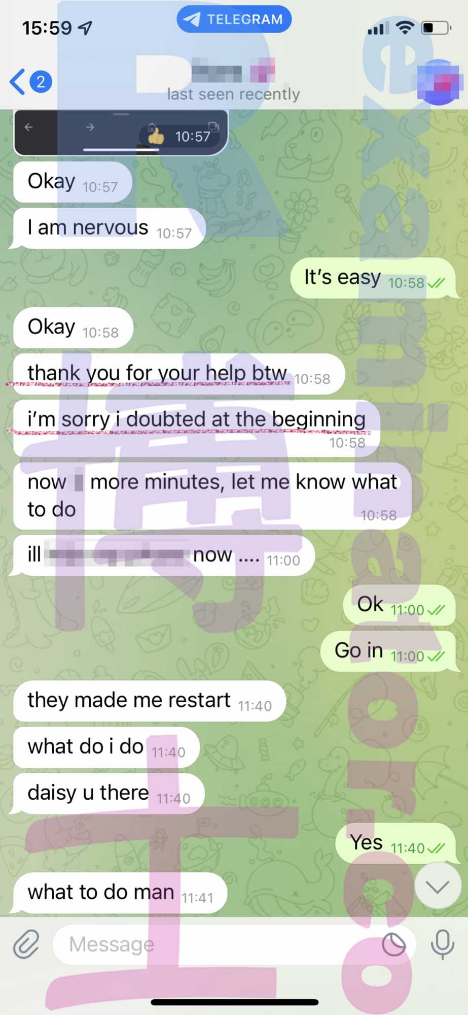 GMAT代考保分成功案例#394的与客户对话截图
