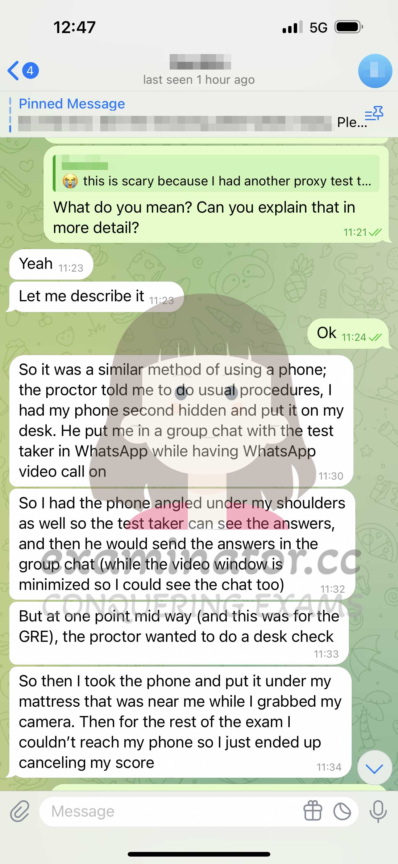用手机拍照方式GRE代考失败