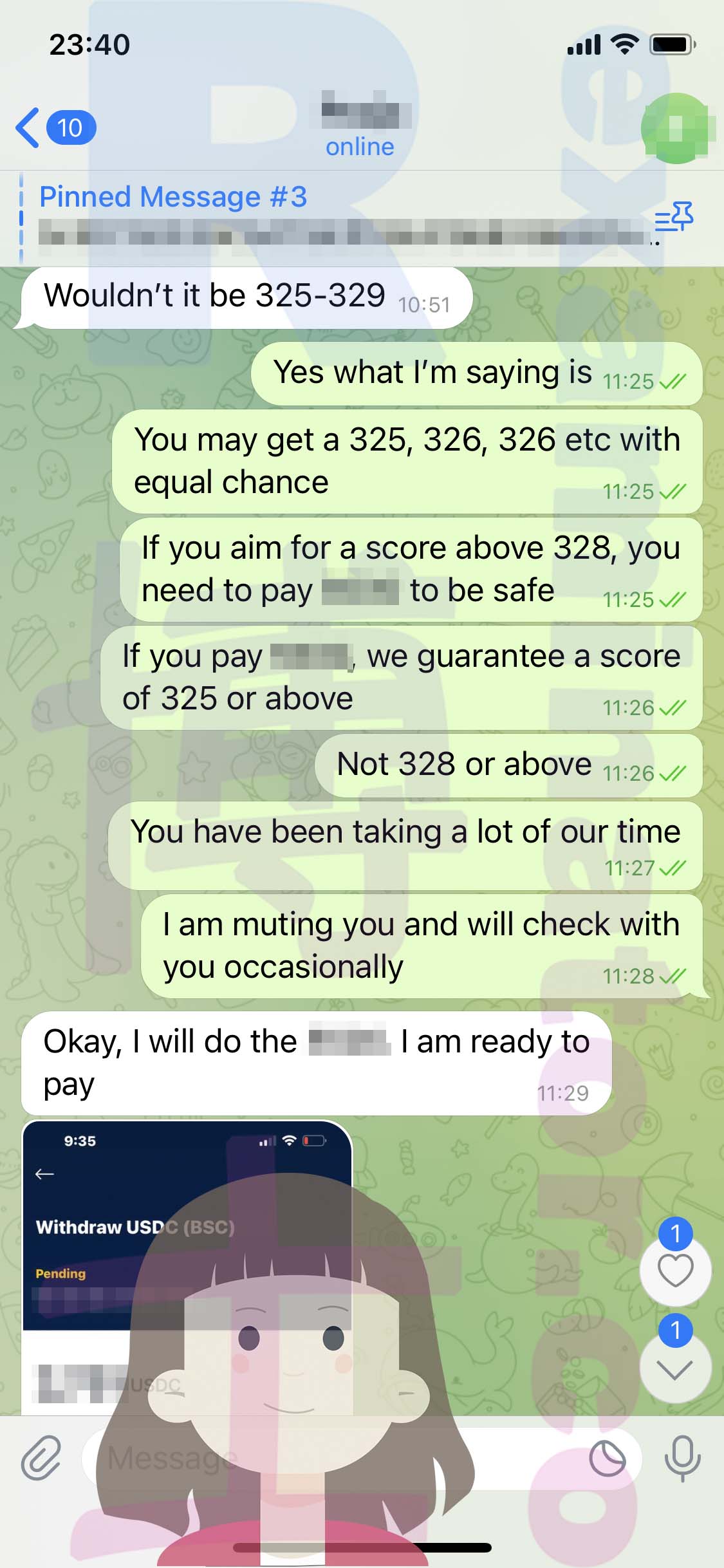 [GRE代考保分]成功案例#323的对话截图