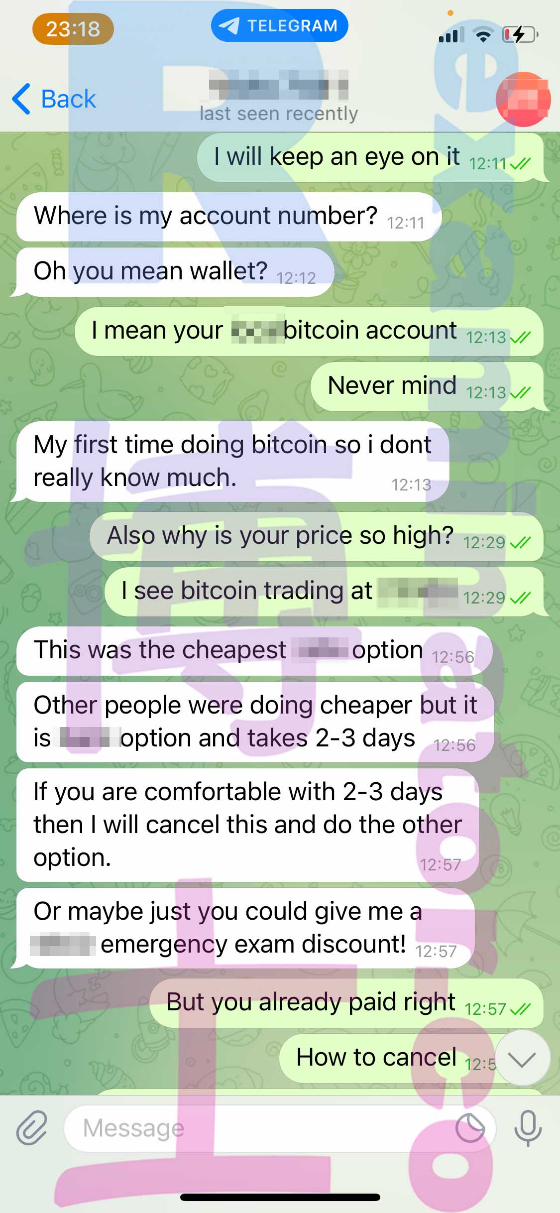 GRE代考保分成功案例#358的与客户对话截图