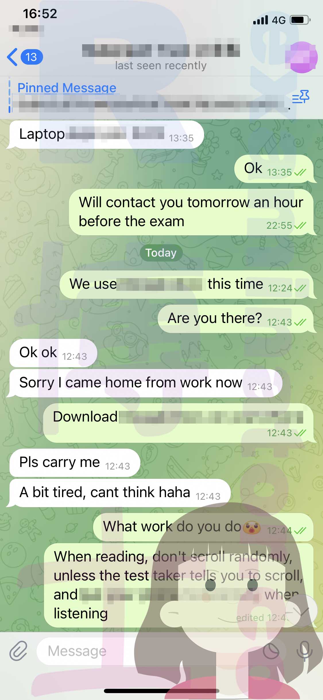 托福代考保分成功案例#489的与客户对话截图
