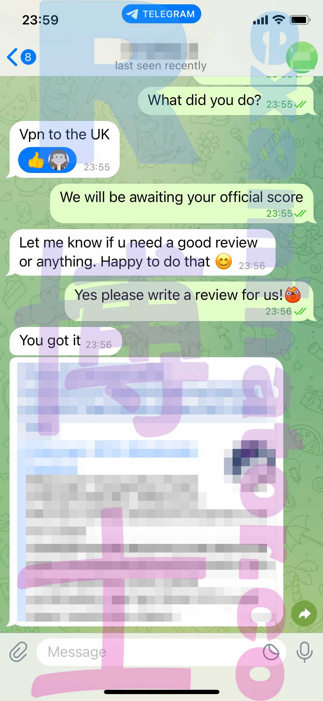 GMAT代考保分成功案例#429的与客户对话截图