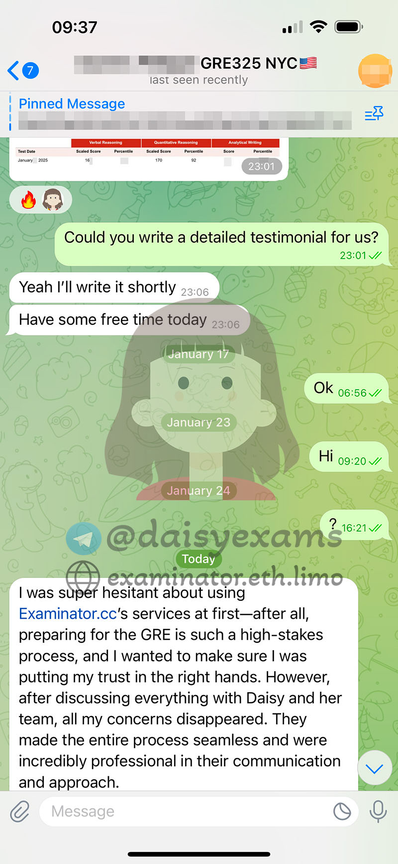 怀疑的 GRE保分客户克服了对 examinator 的欺诈指控