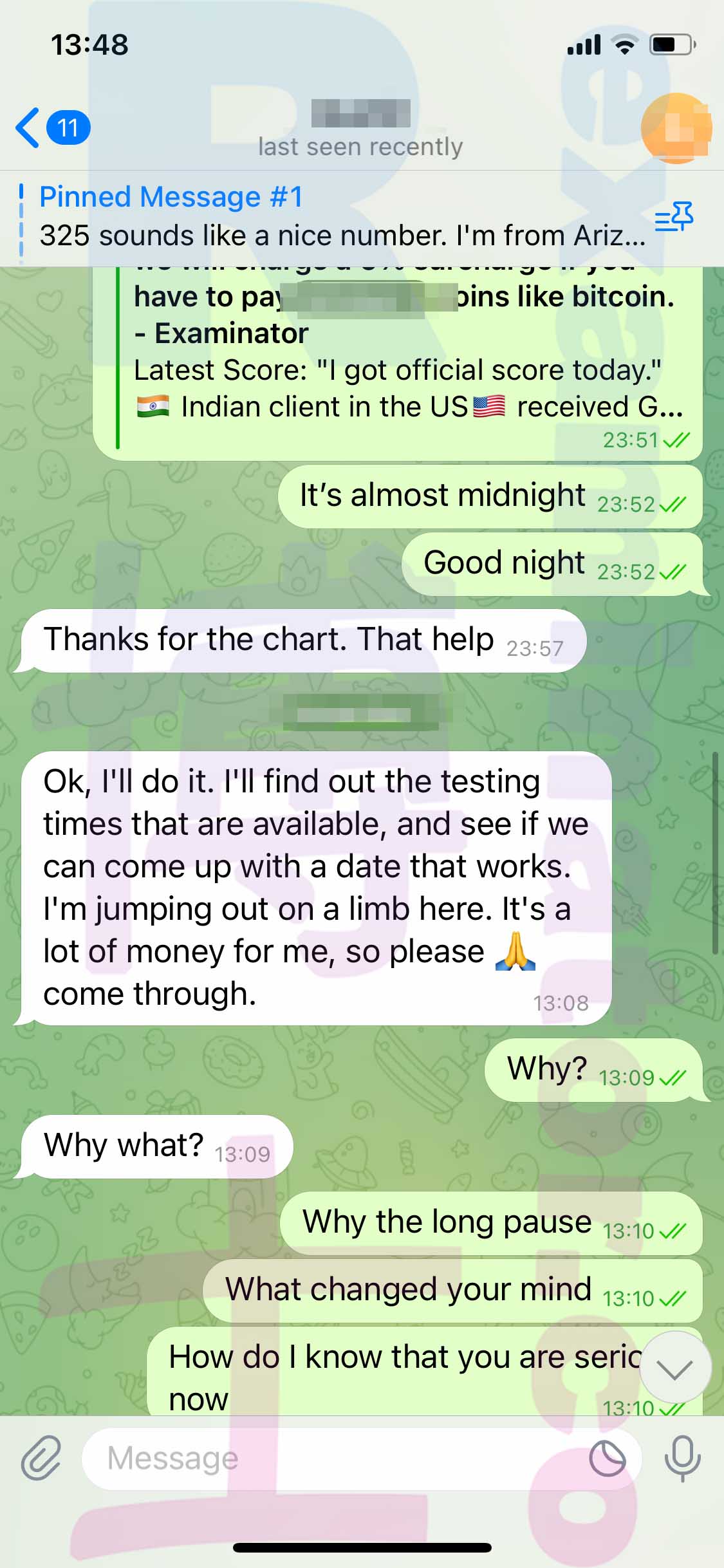 [GRE代考保分]成功案例#311的对话截图